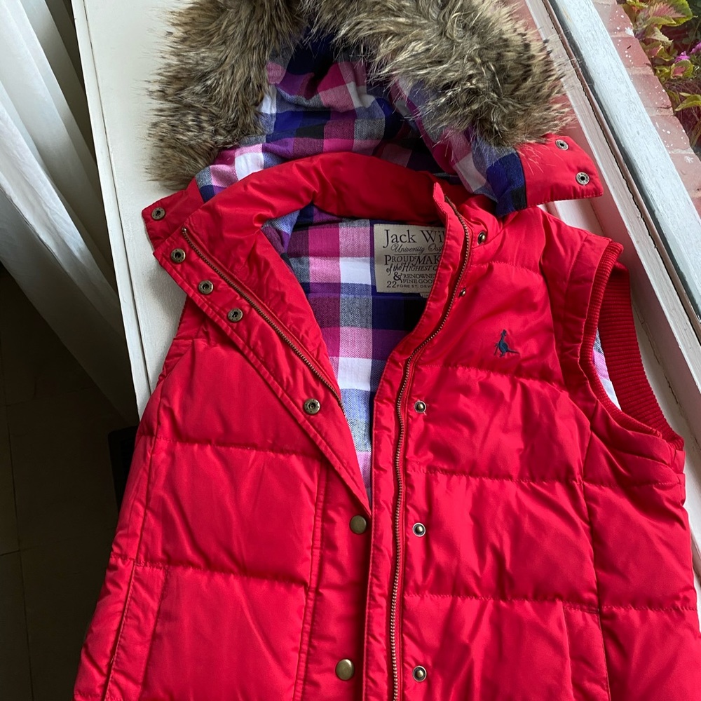 Red jack wills puffer vest